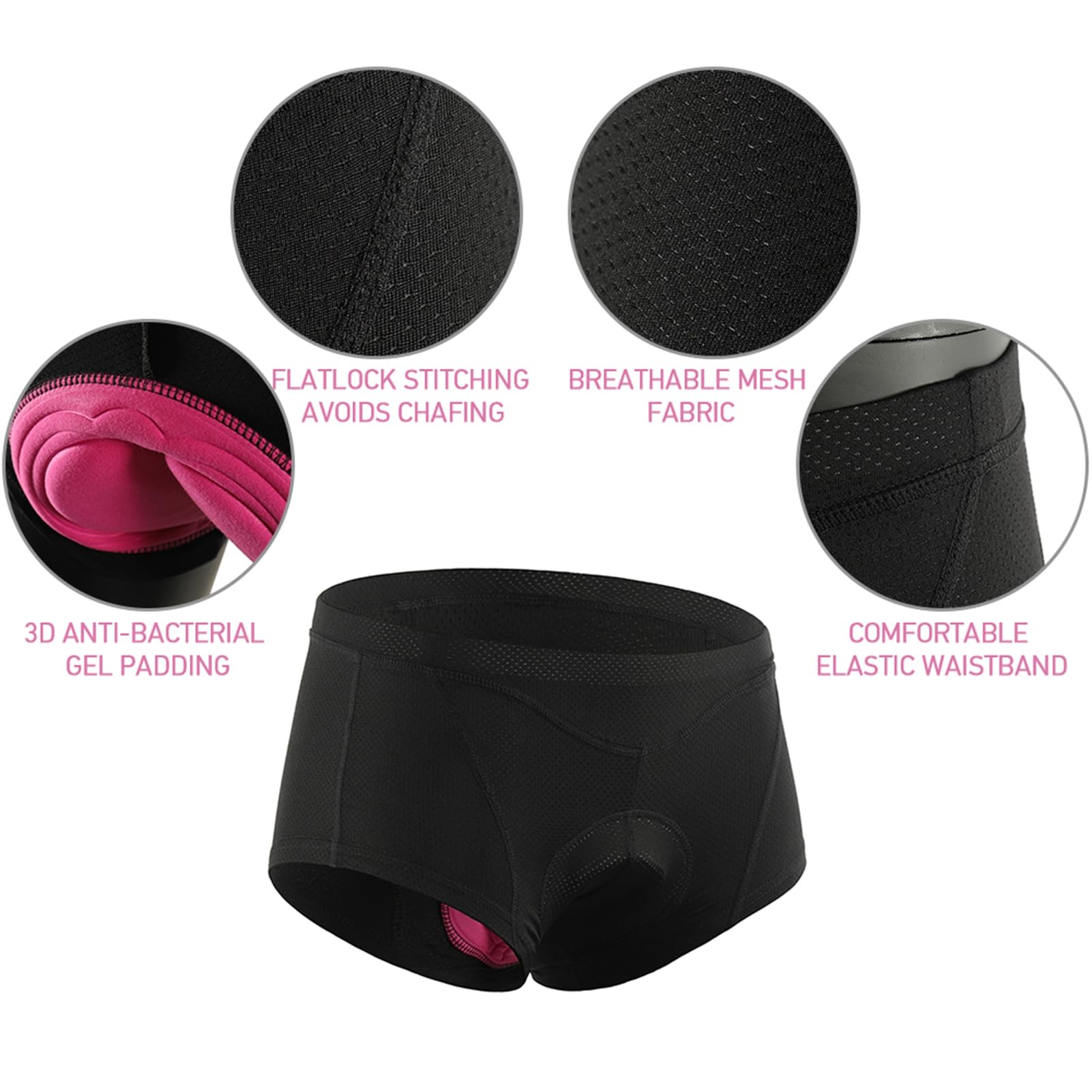 Spodenki Rowerowe, Legginsy Rowerowe Bielizna Rowerowa z żelową wyściółką 3D Damskie Spodenki Rowerowe Kompresyjne