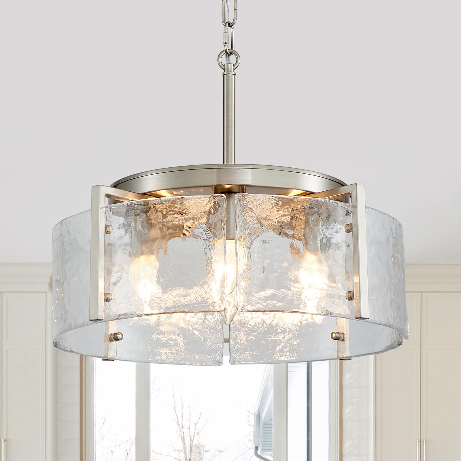 Photo 1 of Peskoe 4-Light Brushed Nickel Chandelier