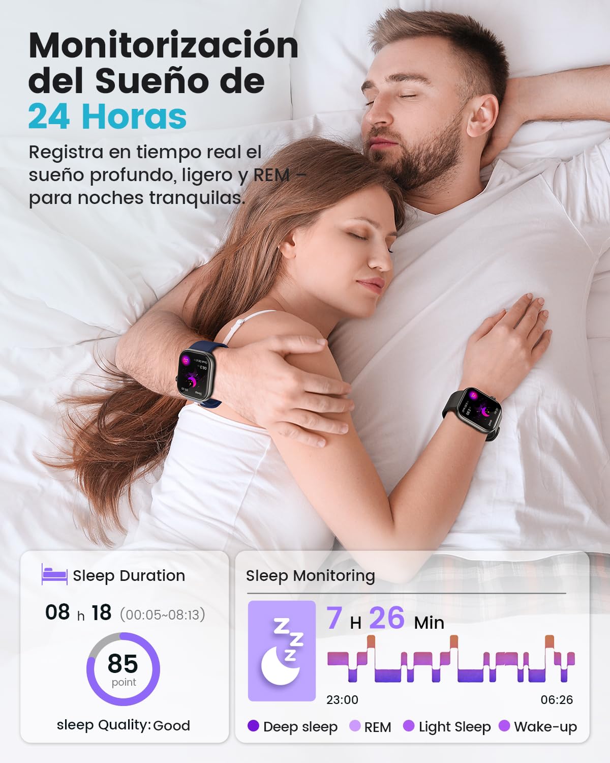 2026 Nuevo Reloj Inteligente Hombre con ECG, HRV, Monitoreo Temperatura Corporal, Presión Arterial, 1,97" AMOLED Smartwatch Salud con Monitor de Frecuencia Cardíaca 24h, SpO2, Monitor de Sueño, IMC