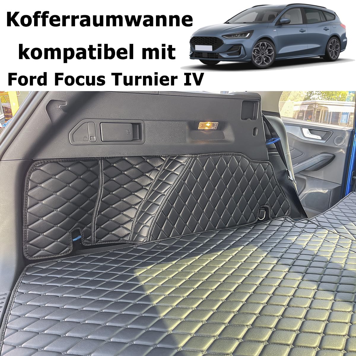 Kofferraumwanne für Ford Focus IV Turnier Kombi ab 9/2018 | Focus IV Turnier (obere/hohe Position) Kofferraummatte kofferraum schutzmatte