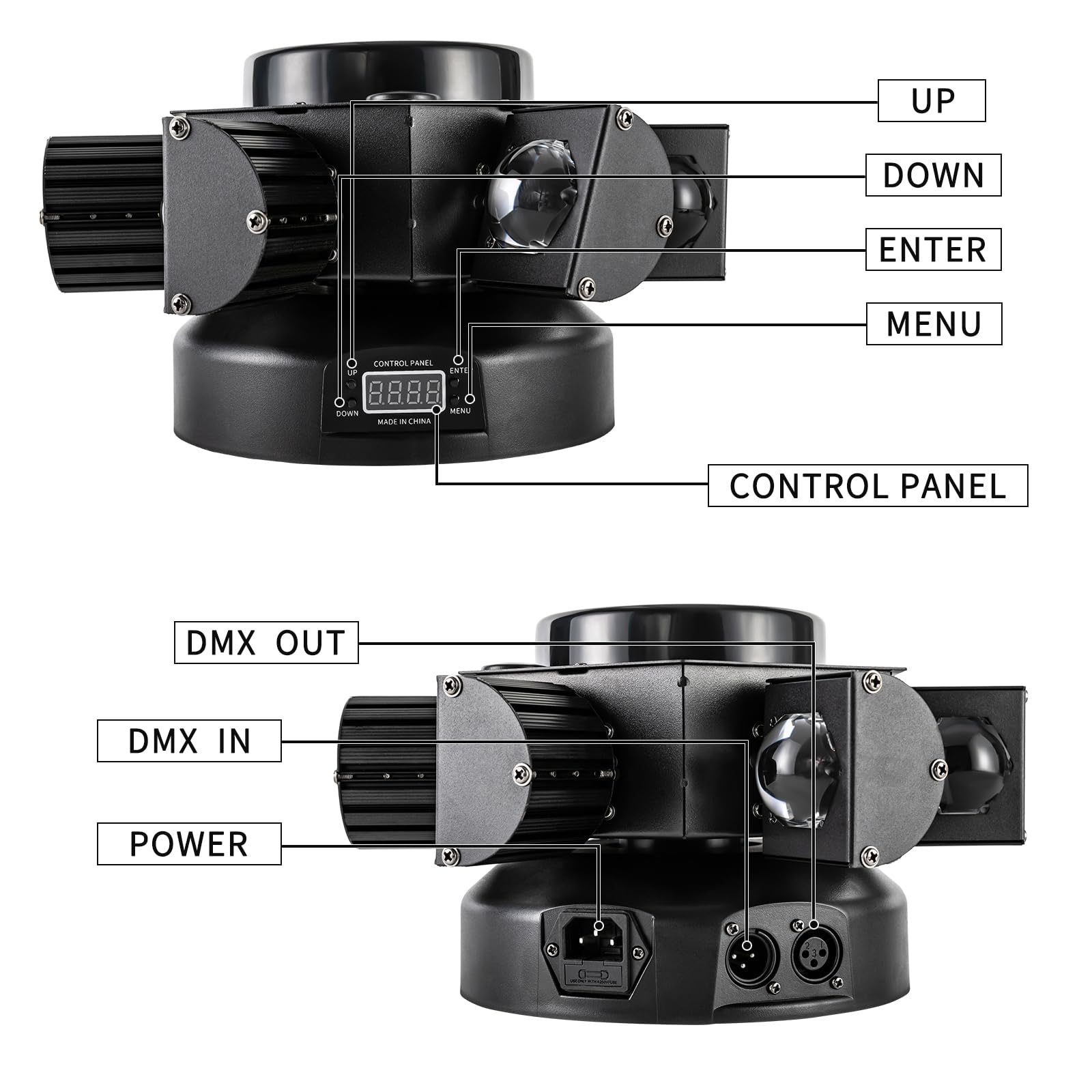 150W Moving Head Licht, Partylicht Scheinwerfer 10PCS CREE 10W RGBW Perlen, 50mW Roter Laser Discolicht Partylicht Beam Bühnenlicht für DJ Disco Bar Konzert Hochzeit Bühnentechnik Discolicht