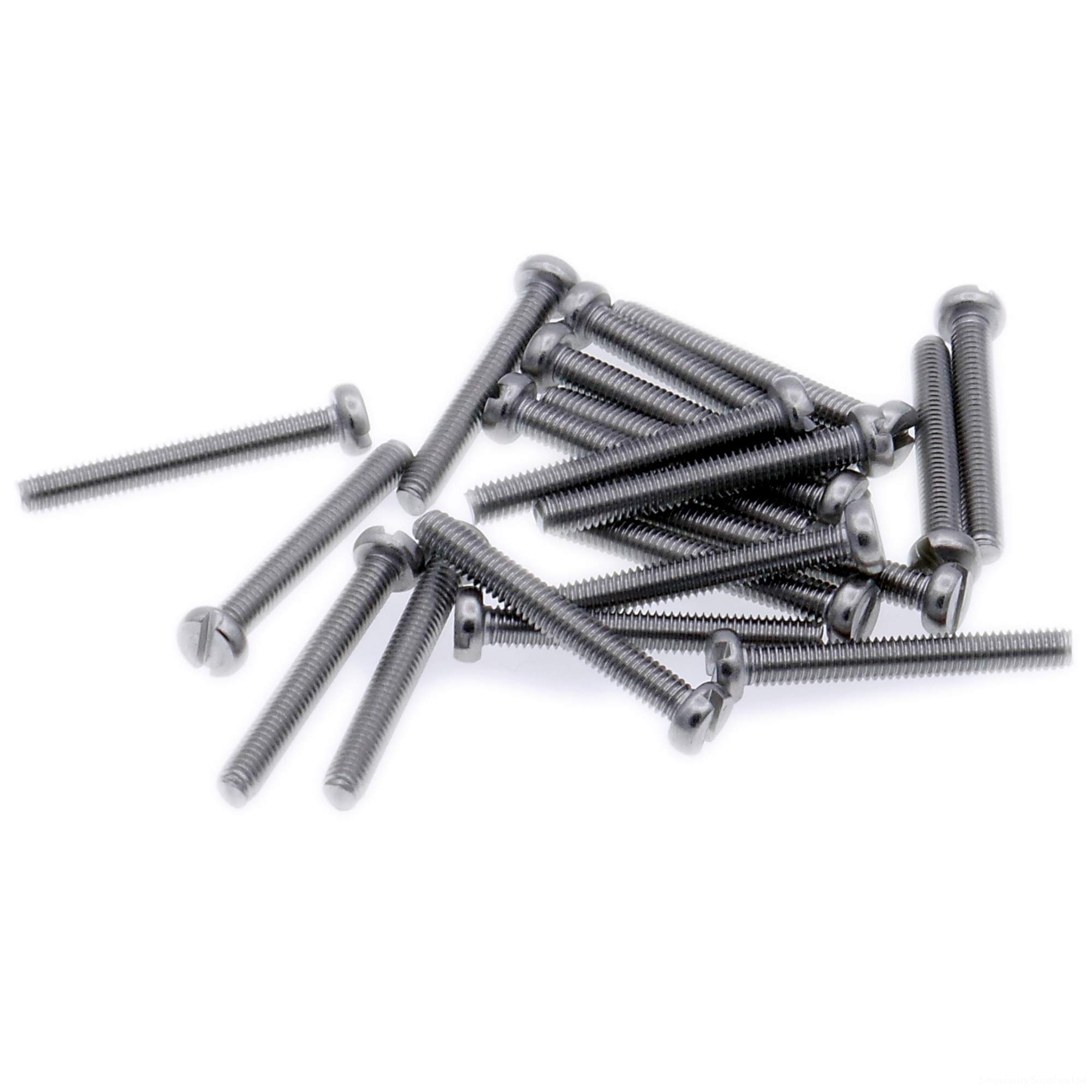 M4 (4mm x 35mm) Slot Cheese Machine Screw (Bolt) - Stainless Steel (A2) (Pack of 20)