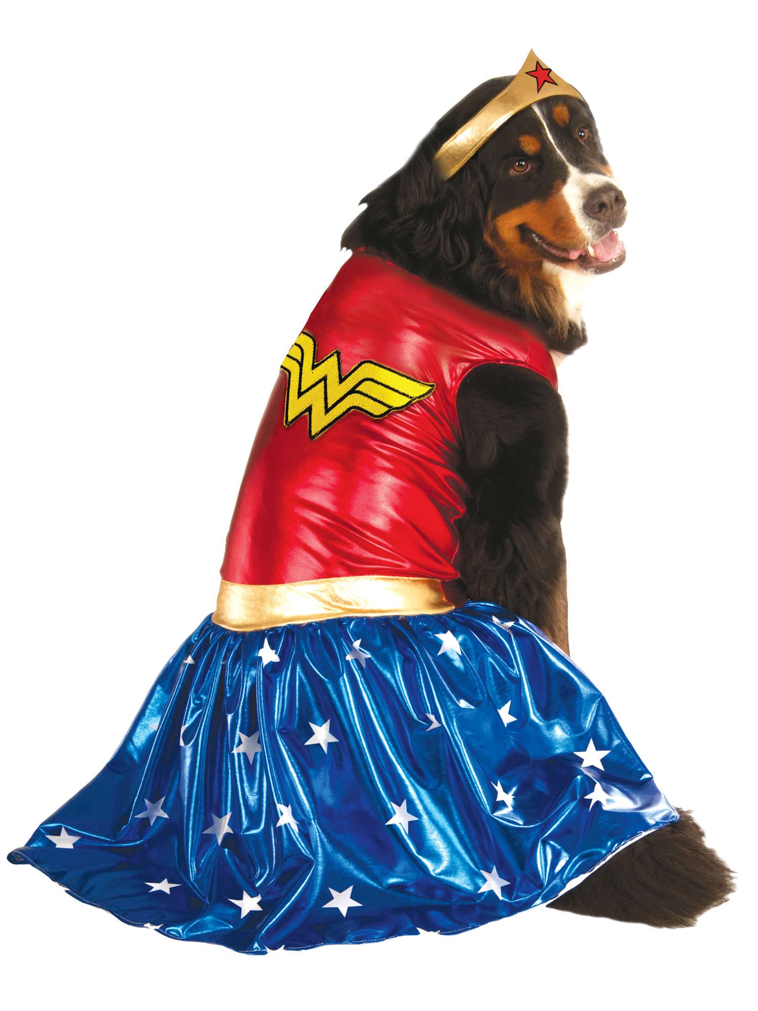 Rubie'S Disfraz Unisex para Adultos 580286 Oficial de Rubie s DC Comic Wonder Woman Pet Dog Costume Super Hero Gift Big Dog Size XXL, Multicolor, XXL UK