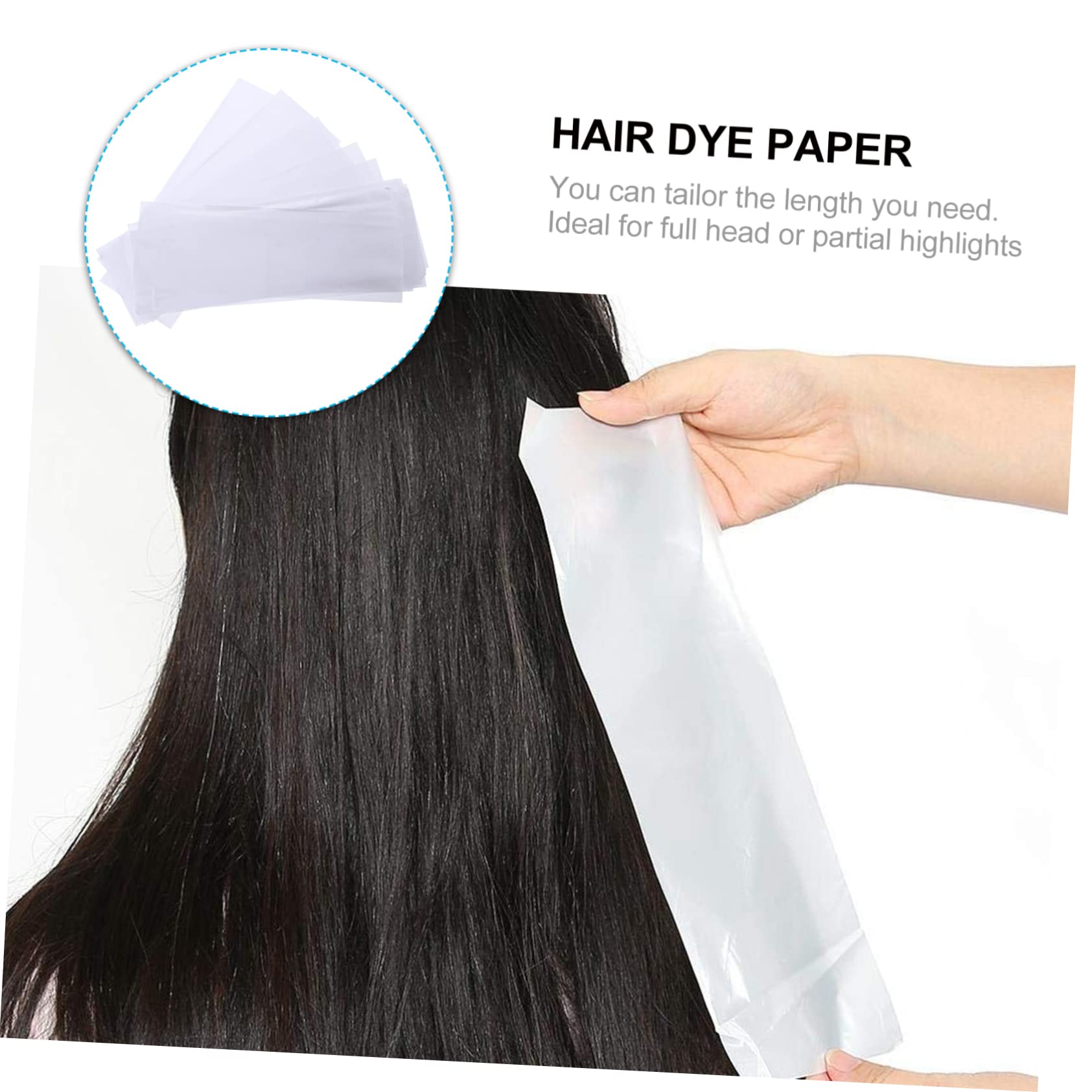 Healeved Styling Strips for Hair Dye 200 Sheets of Salon Hair Coloring Paper Foam Wraps for Precise Dyeing