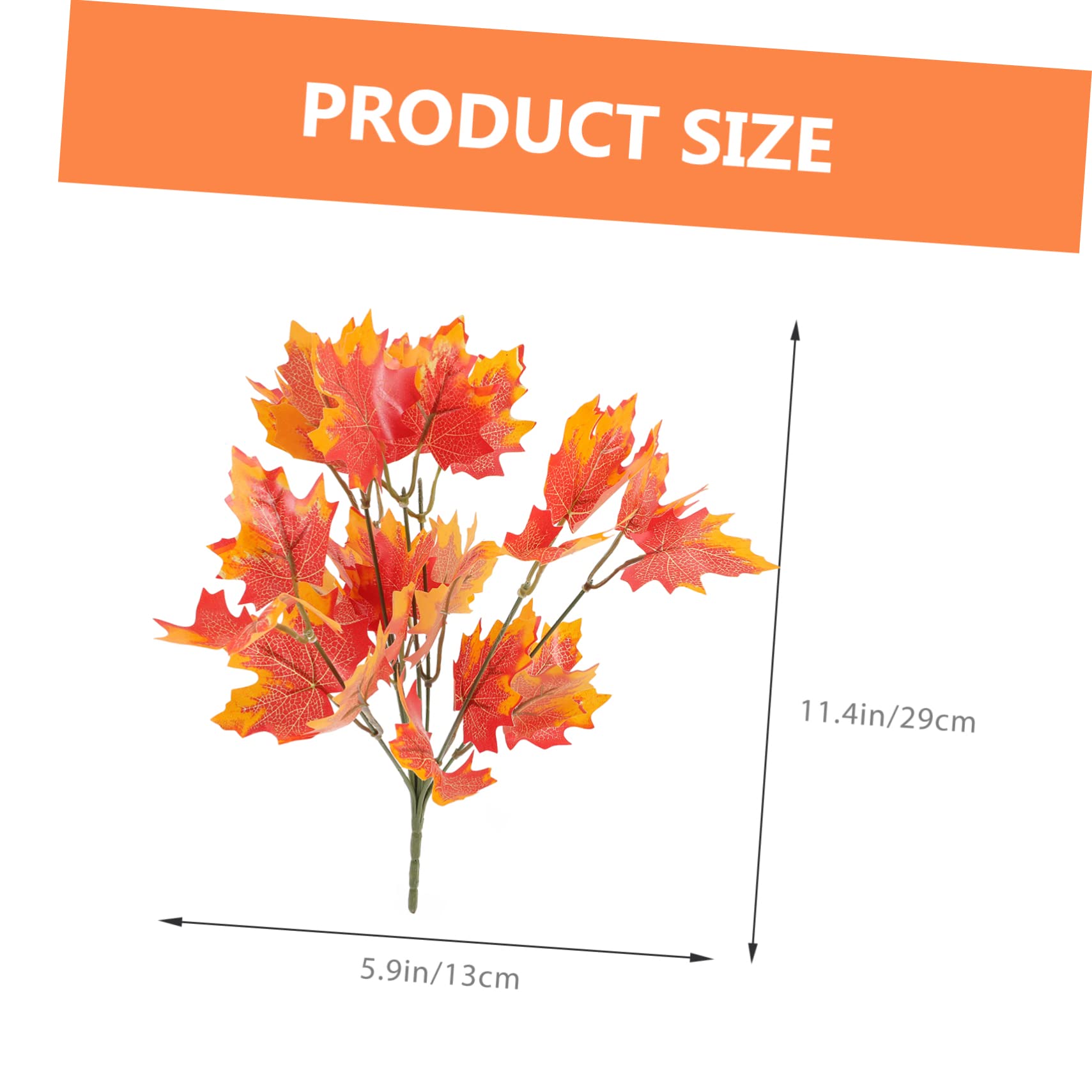 BIUDECO 6Pcs Artificial Fall Leaves Picks Maple Leaf Branches for Thanksgiving Decor for Flower Arrangements Bouquets and Table Centerpieces Autumn Home Decoration