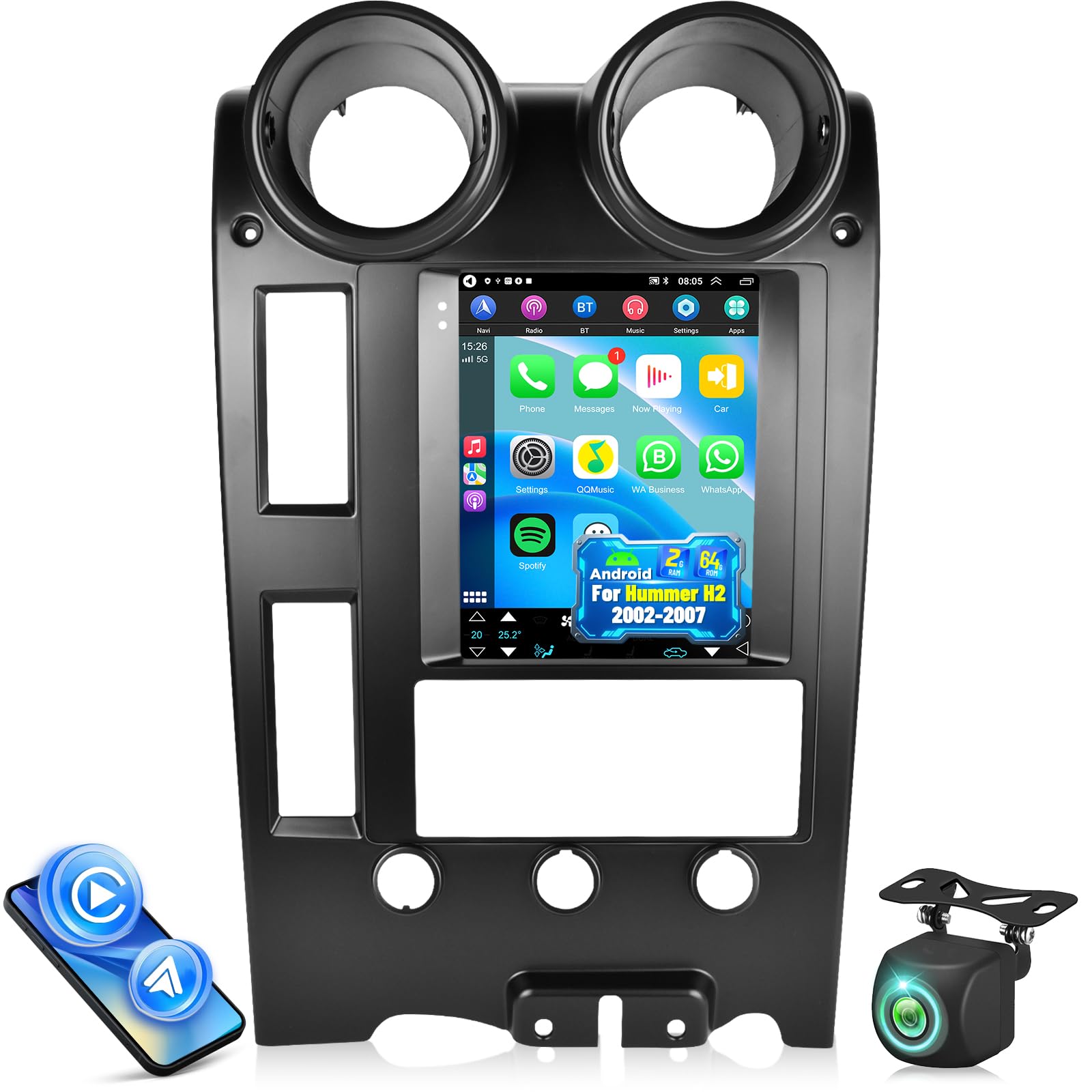 2G+64G Radio for Hummer H2 2002 2003 2004 2005 2006 2007 Android Car Stereo