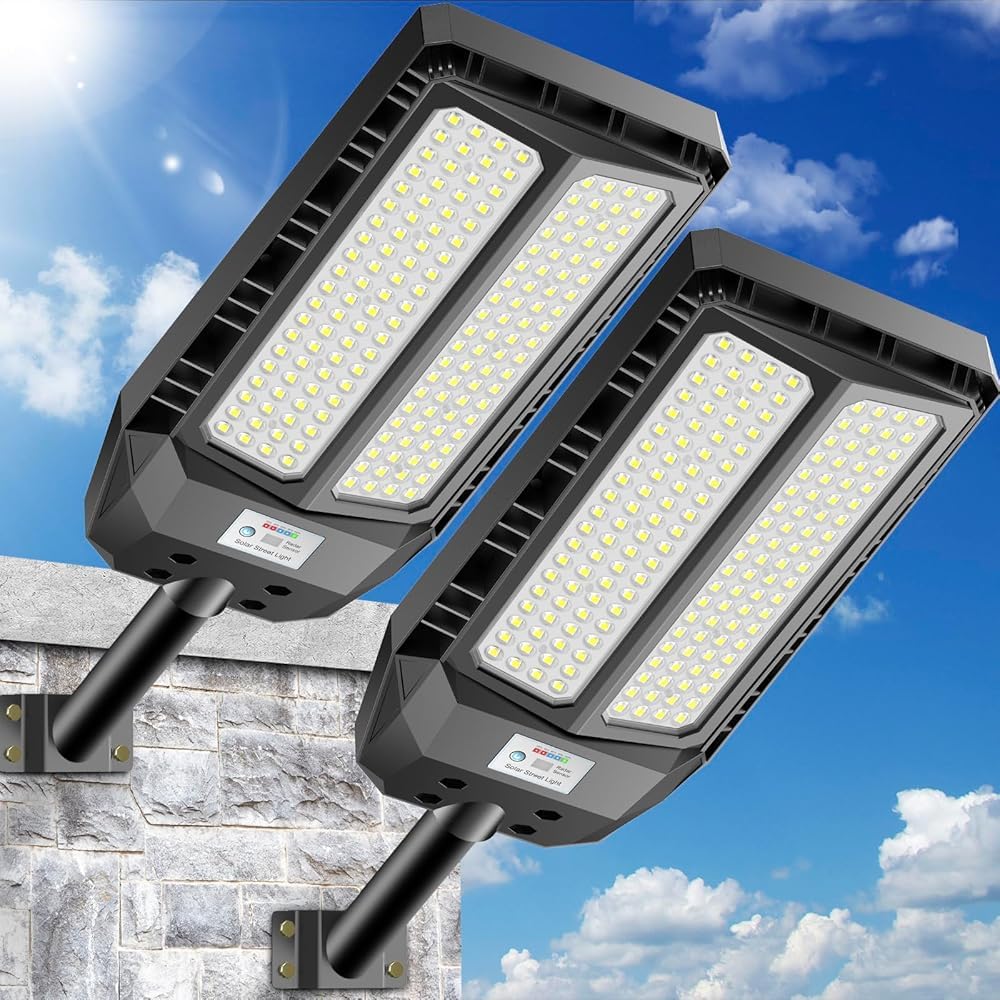 Lámpara de pie solar con mando a distancia, IP66 - Lámparas solares impermeables para exteriores con detector de movimiento, 4 modos de detección, 6500 K - Lámparas solares para jardín