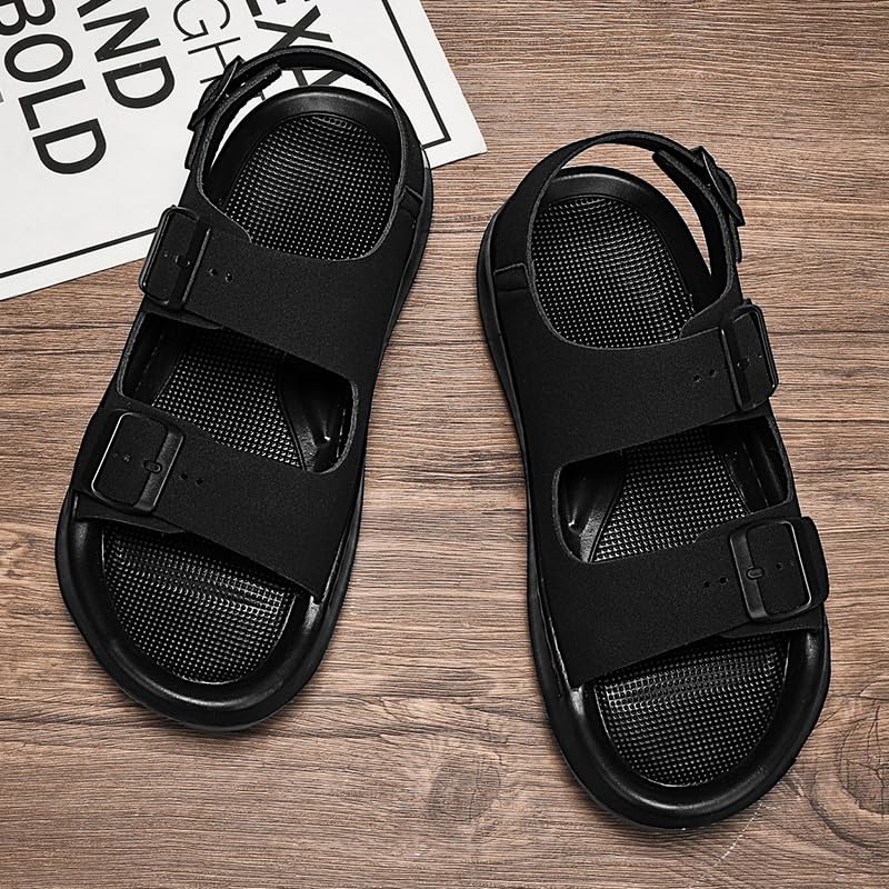 Mens Beach Slides Sandals For Men Open Toe Hiking Outdoor Athletic Casual Walking Sandals Water Shoes Summer Fisherman light weight4