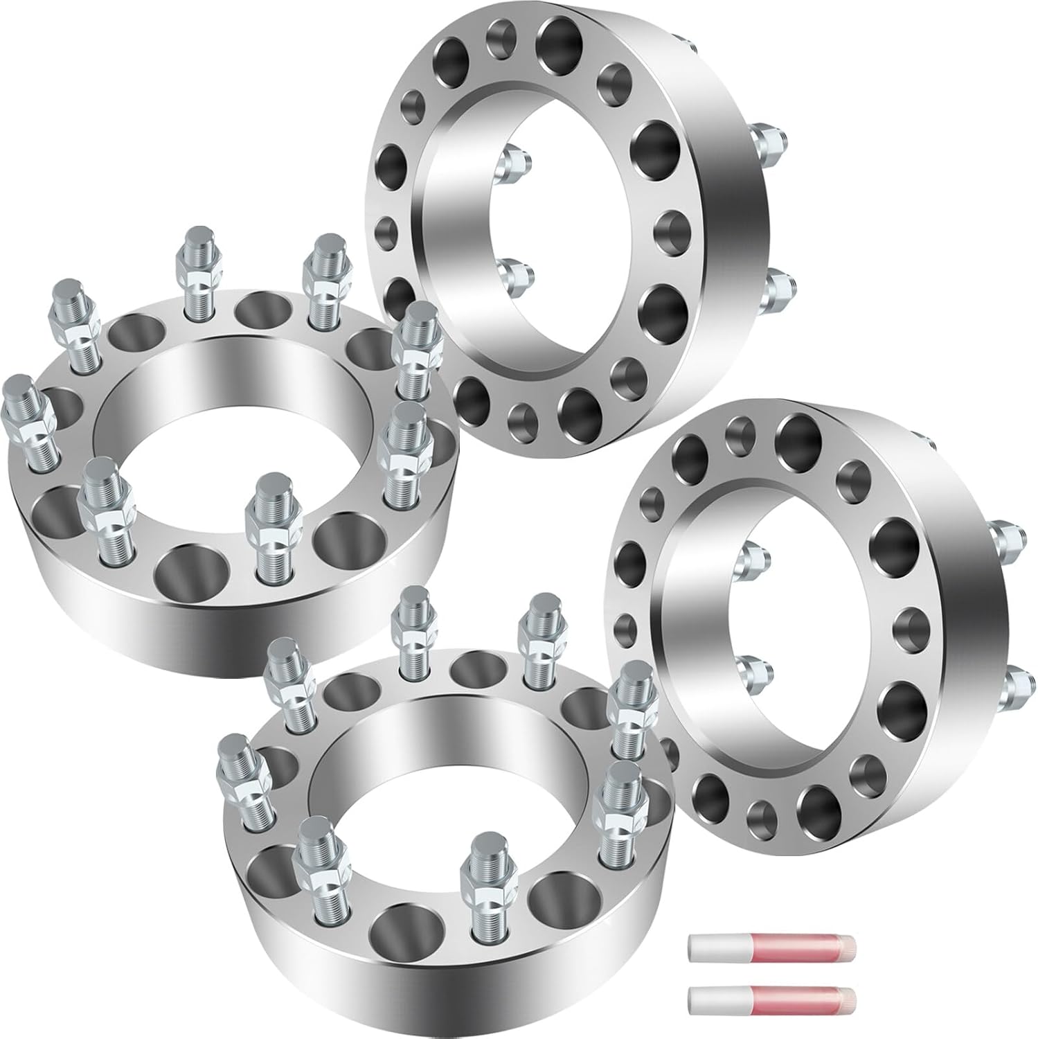 8x170 Wheel Spacers for Ford for F250/F350/Excursion/F250 Super Duty/F350 Super Duty, 4Pcs 2 inch Wheel Adapters & Spacers with 14X1.5 Studs 125mm Bore