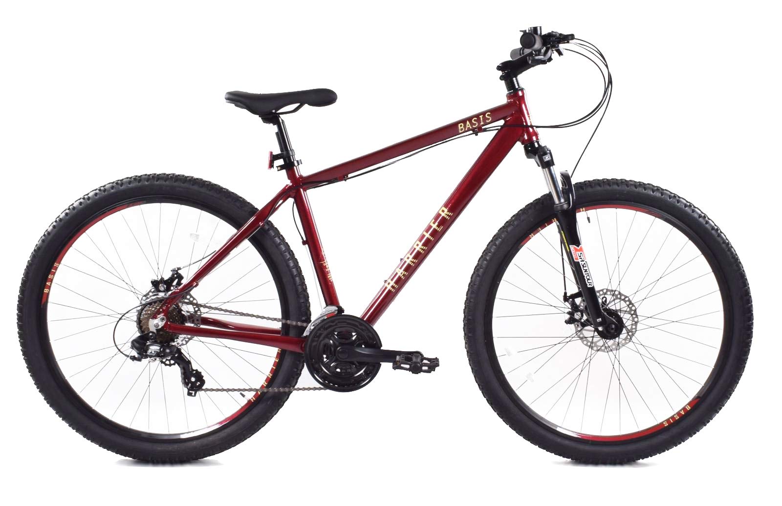 Buy Basis Harrier Mens Crossbar Hardtail Mountain Bike, 27.5" Wheel, Disc Brakes, 21 Speed