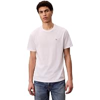 Calvin Klein Uomo T-Shirt Maniche Corte Confezione da 2 Badge in Cotone