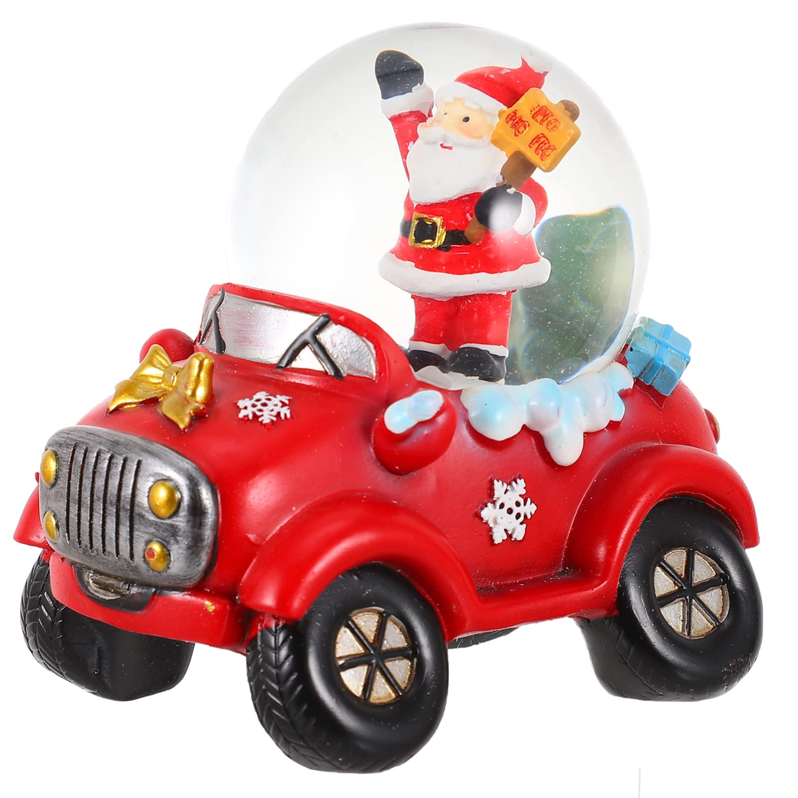 Adorno navideño de Papá Noel en bola luminosa de cristal para regalo