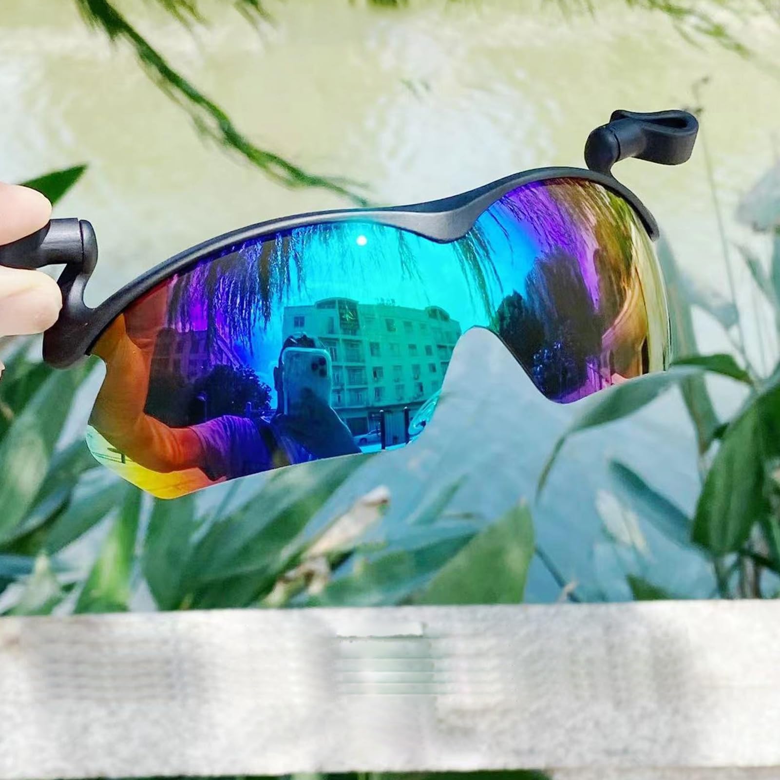 Occhiali da sole polarizzati con blocco UV, occhiali senza montatura ultra leggeri per uomini e donne, perfetti per sport all'aria aperta, ciclismo, guida, corsa e pesca