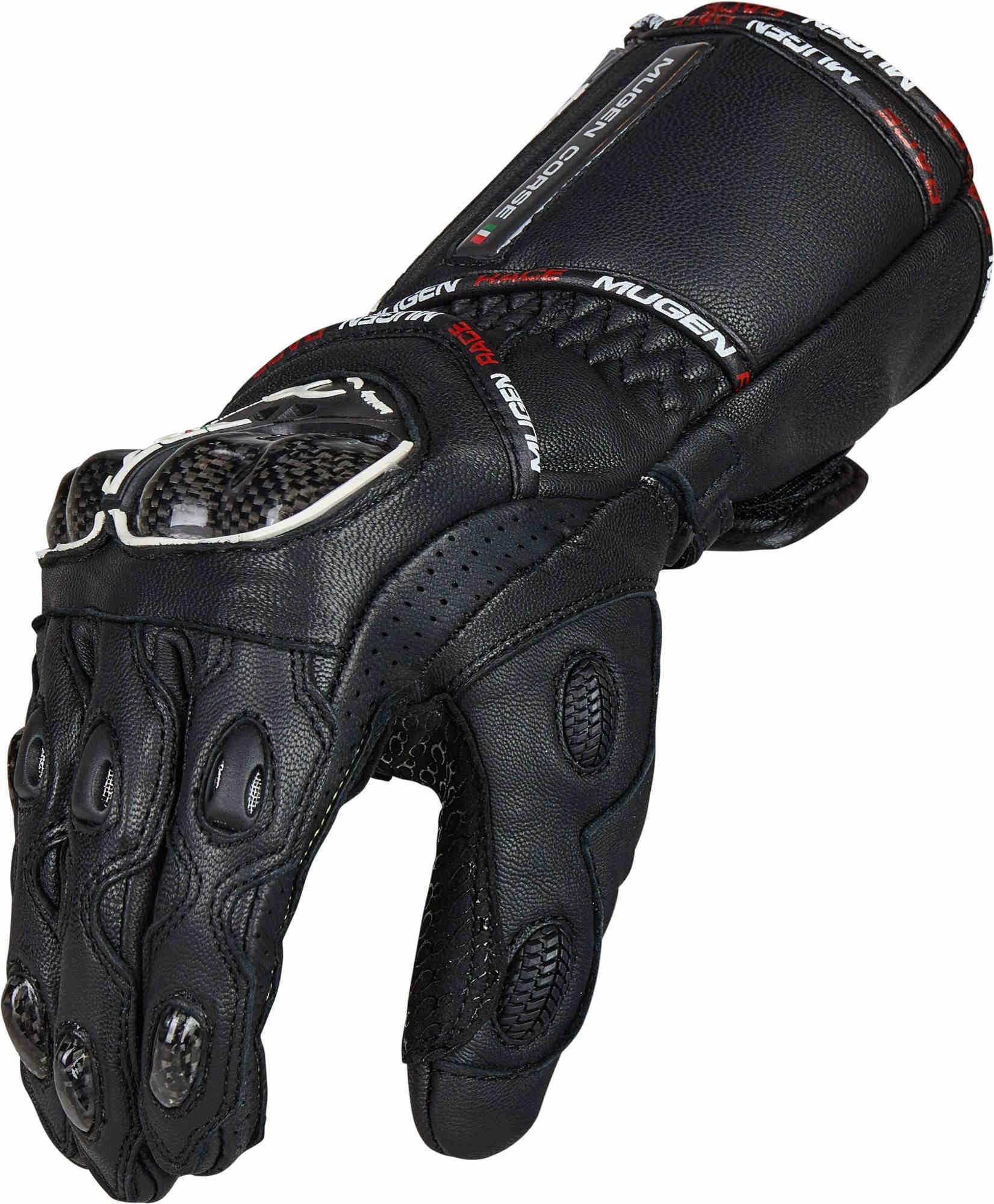 MUGENRACE Bornew Rękawice motocyklowe, czarny/biały, XS