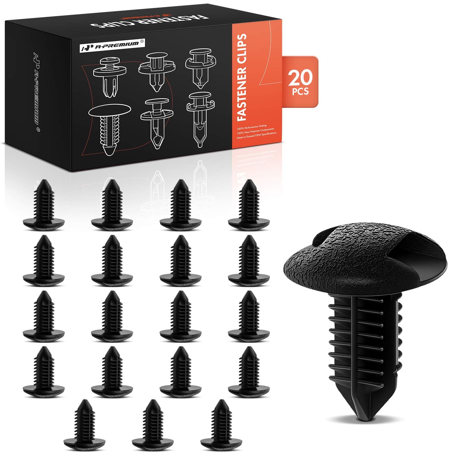 A-Premium Nylon Trunk Luggage Liner Retainer Fastener Push Pin Clips 20-Pack 0.634oz Compatible with Toyota Camry Corolla 97-11 Corolla iM Prius C