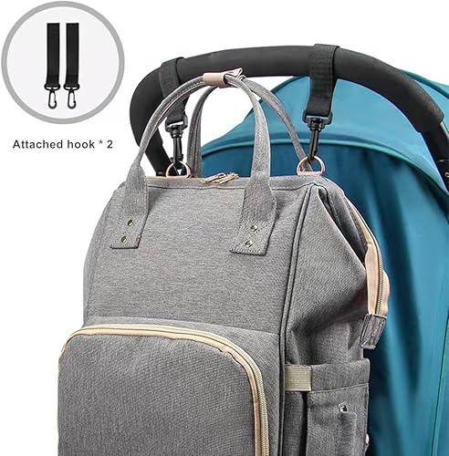 Miniatura 6 de Mochila de pañales para bebé, bolsas de pañales multifunción para bebés, mochila de viaje para papá y mamá, bolsa de pañales para bebés niños y