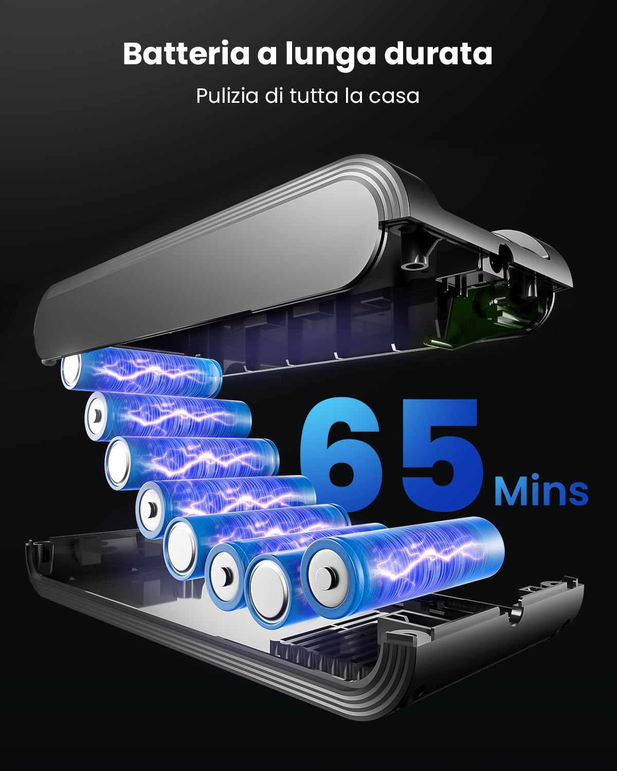 Avalsor Aspiradora con batería de 50 KPA/600 W/70 min