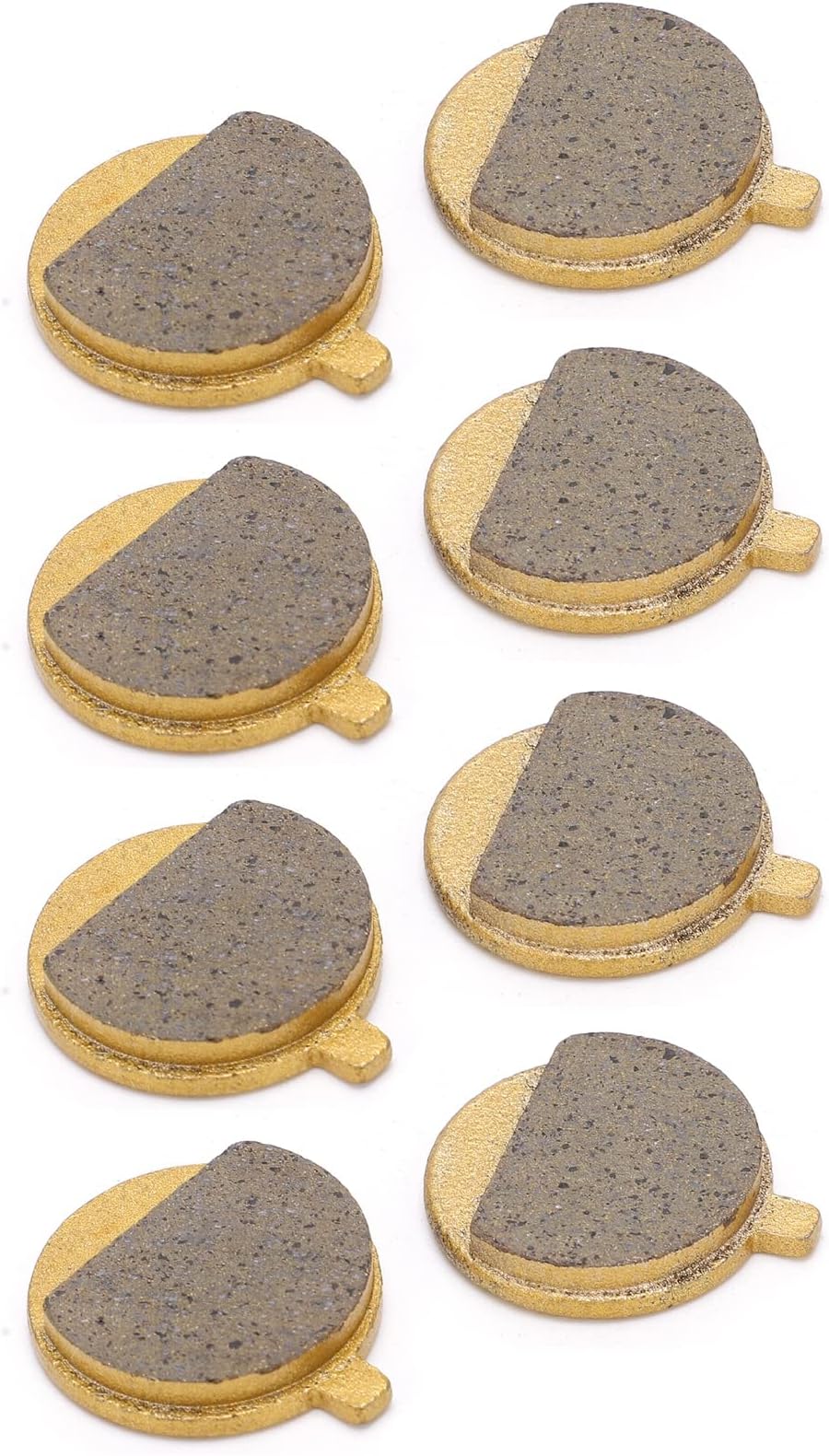 Alomejor 4 Pair Electric Scooter Disc Brake Pad Replacement Copper Based Bike Round Brake Pad for Mountain Bicycle Braking