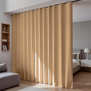 Room Divider Blackout Curtains Flexible Sliding Tracks Sets Ceiling Moun...