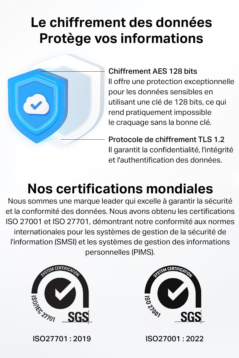 Tapo C210 Caméra WiFi Intérieure 2K 3MP, Rotation 360°, Détection de Personne, Vision Nocturne, Audio Bidirectionnel, Stockage CloudµSD 512 Go, Alexa
