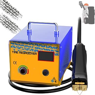 Tire Grooving Tool with 20 pcs Blades, 1000W Professional Portable Tyre Regroover, Portable Tire Knurling Machine for Rubber and Tires, Retreading Old Tires