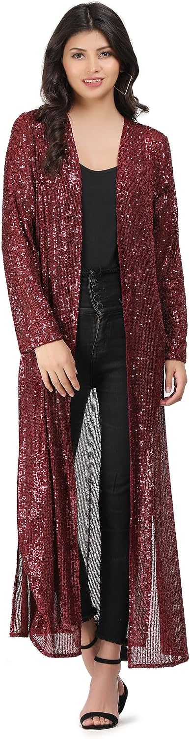 Women's Long Power Net Sequinned Shrug