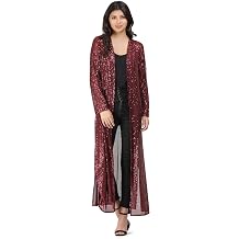Womens Long Power Net Sequinned Shrug
