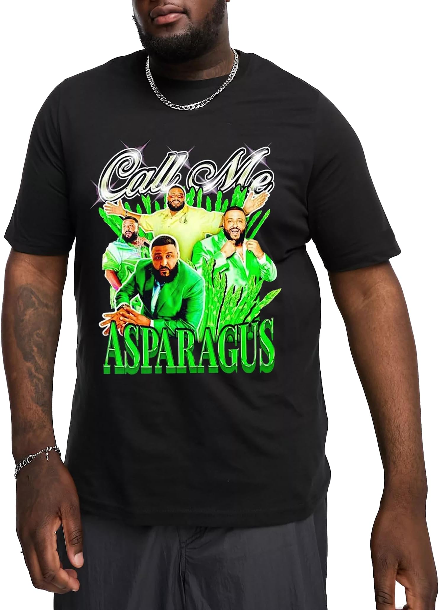 YOITSMens Dj%Khaled T-Shirt Call-Me-Asparagus Dj-Khaled Shirts Men Fashion T-Shirts God-Did Shirt Women Cotton Tshirt