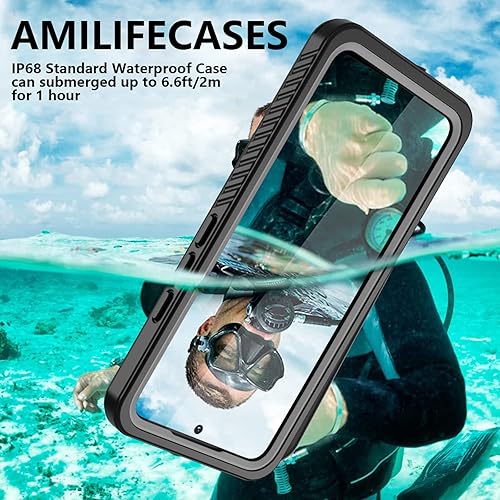 Miniatura 3 de Funda impermeable para Samsung Galaxy S22+Plus, S22+Plus con protector de pantalla integrado, funda protectora de cuerpo completo a prueba de golpes