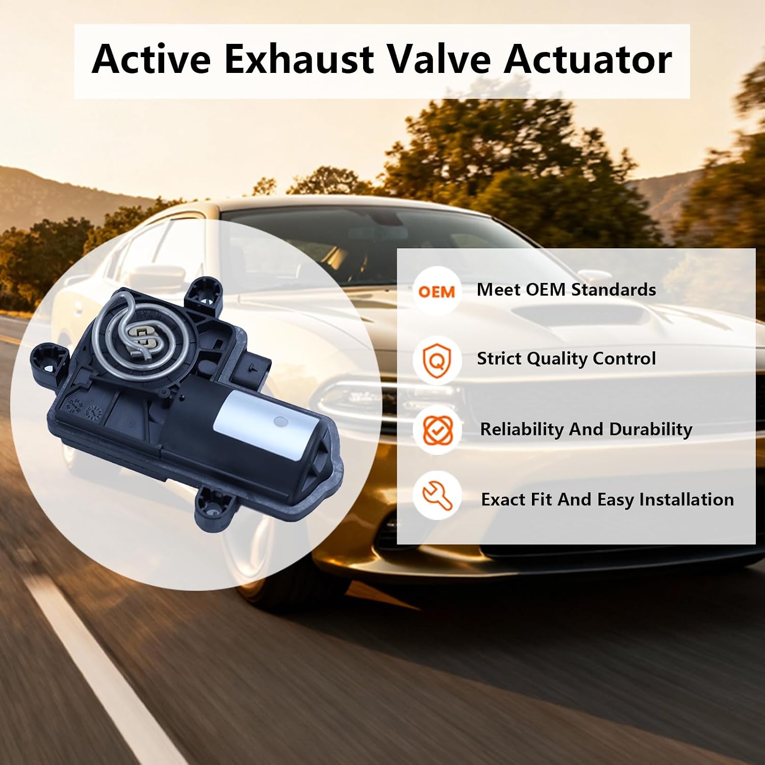 68239269 Active Exhaust Valve Actuator Compatible with Dodge Charger Challenger 2015-2023 Compatible with Chrysler 300C 6.4L 2023 Replaces 68239269 68505881AA 68239269AB, 68239269AC