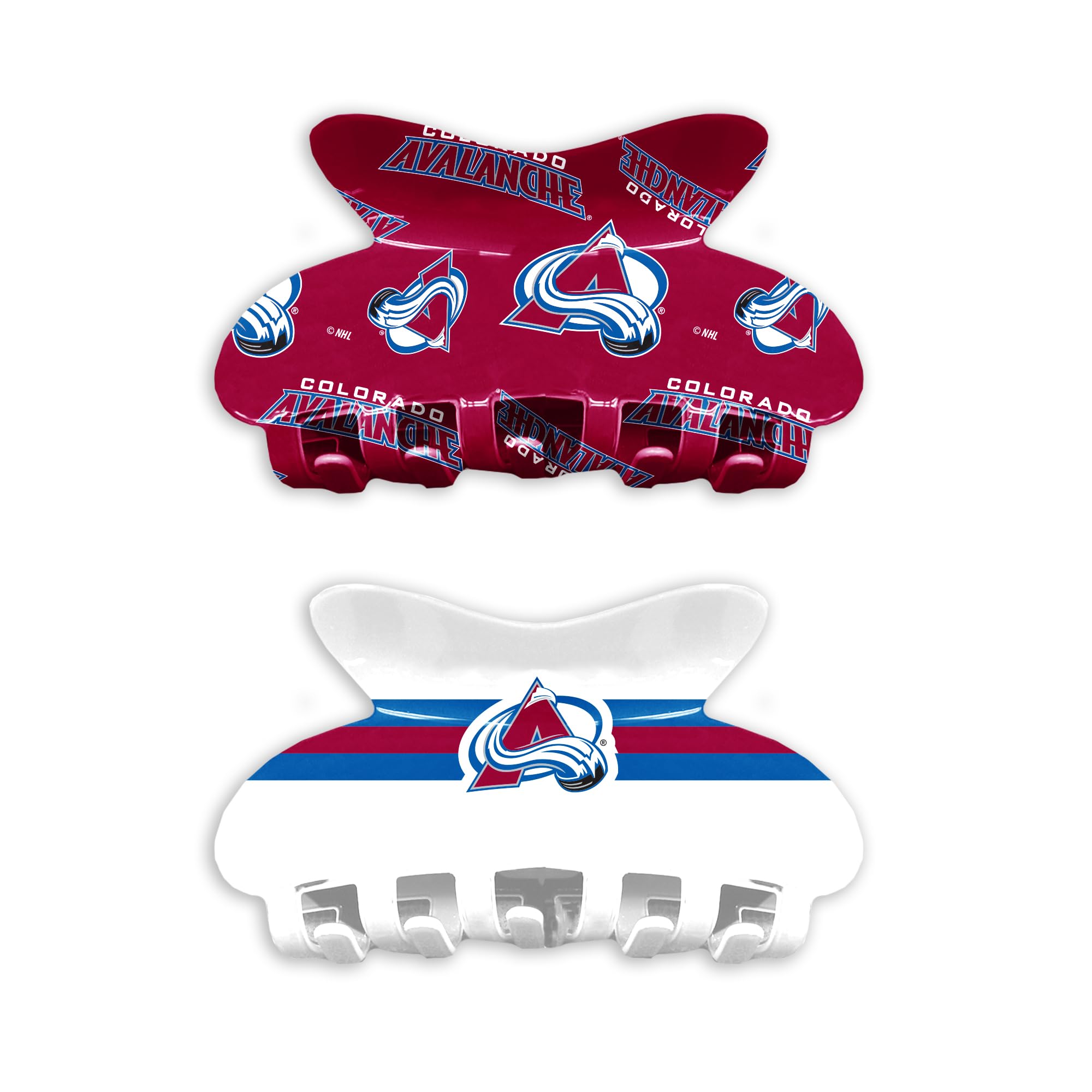 Littlearth NHL Team Hair Claw Set Colorado Avalanche