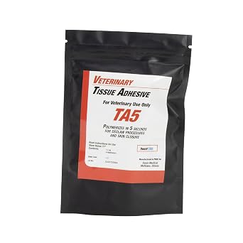 5 Second Tissue Adhesive, Vet Use, Blue, 3 Gram Bottle, 6 Applicators