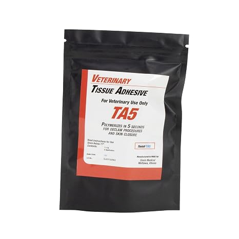 5 Second Tissue Adhesive, Vet Use, Blue, 3 Gram Bottle, 6 Applicators