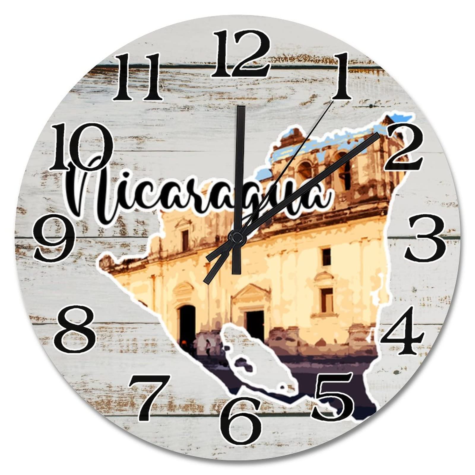 Horloge murale Nicaragua grand format moderne 38 cm de salon