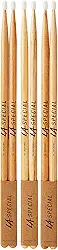 Baquetas LA Specials - Baquetas Hickory 7A - Conjunto para baterias acústicas ou eletrônicas - Ponta oval de nylon - Peso e tom consistentes - 3 pares