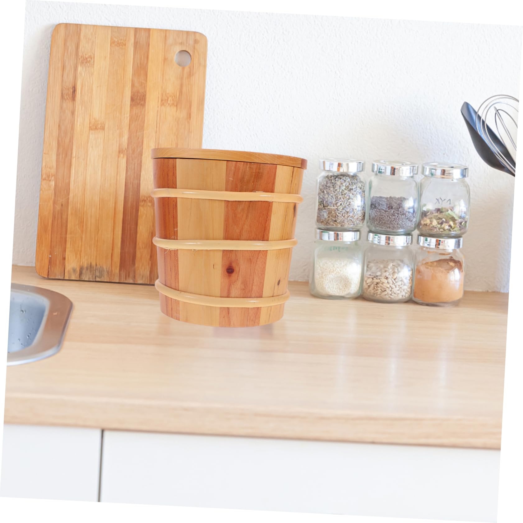 Alipis Secchiello Per Al Vapore in Massello Capacità Per Conservare e Alimenti Secchi Con Per Mantenere Freschezza Design Per Cucina