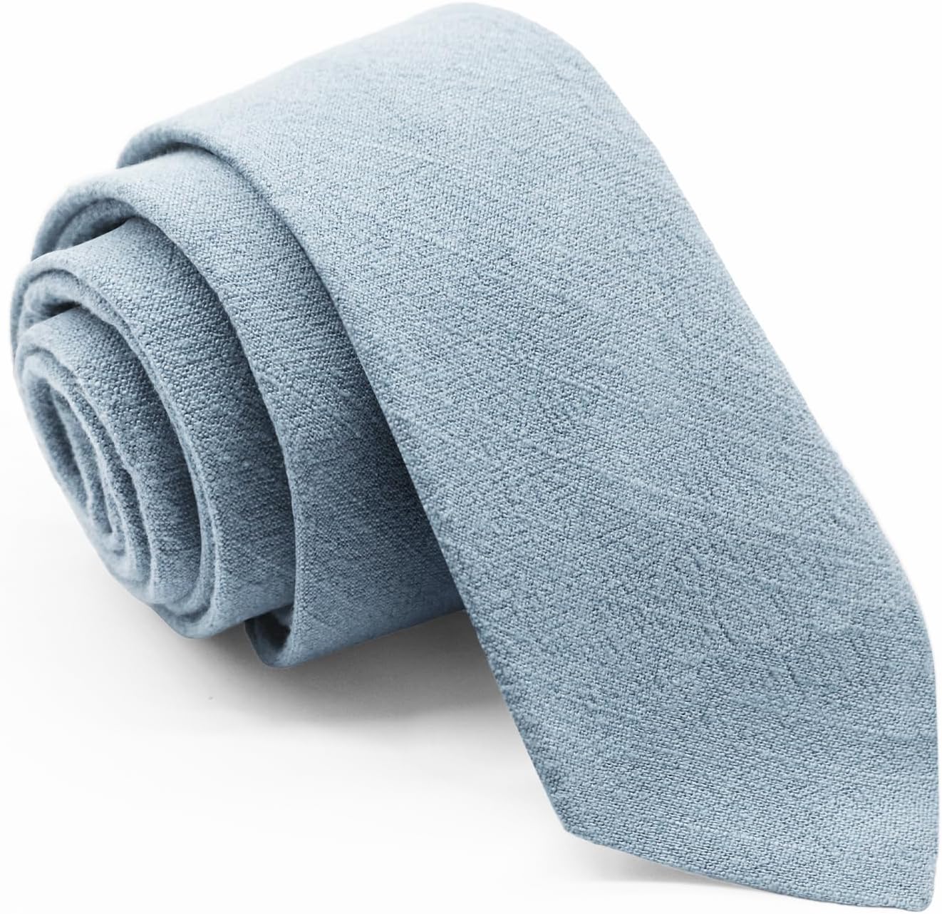 Cotton Ties for Men Solid Color Skinny Tie Mens Necktie for Wedding Graduation Formal Dinner