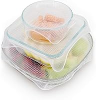 Vista 4 de Grand Fusion Envoltura de alimentos de silicona apta para microondas, envolturas flexibles y reutilizables para alimentos, sin BPA y de larga
