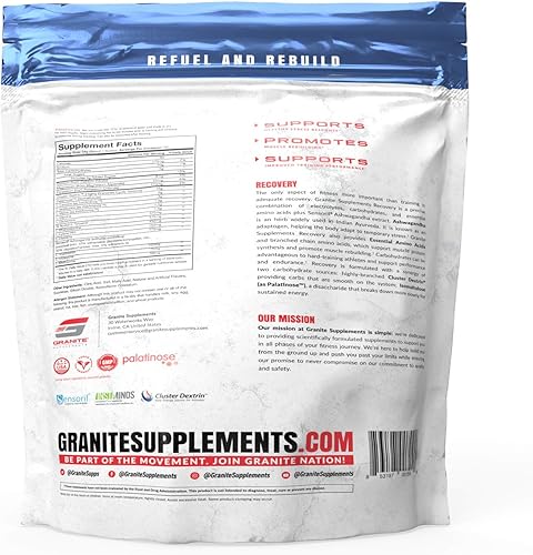 Miniatura 2 de Polvo intra-entrenamiento de Granite Supplements  20 porciones de recuperación de frutas para maximizar el crecimiento muscular y acelerar la