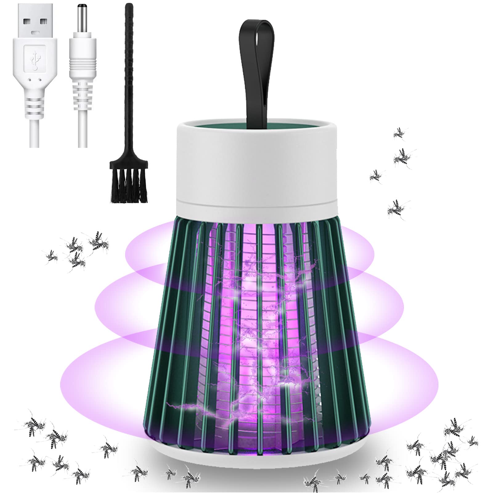 HDAKDDHG Mosquito Killer Lamp,Electric Fly Killer,USB Rechargeable Bug Zapper Electric Fly Zapper,UV Insect Killer Mosquito Fly Killer Home Indoor,Portable Fly Catcher Outdoor Fly Traps Camping Use