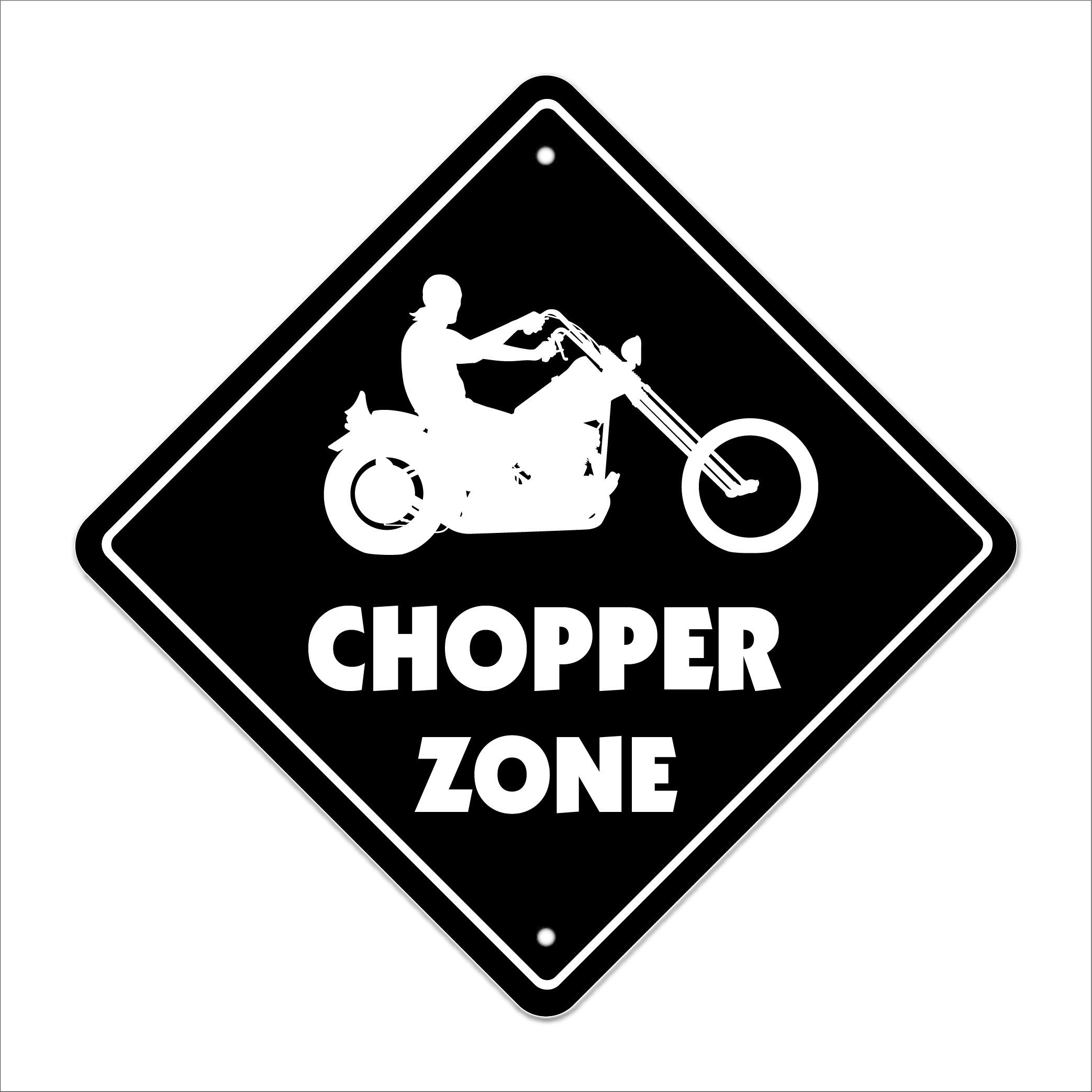 Amazon.com: Chopper Crossing Sign Zone Xing | Indoor/Outdoor | 12