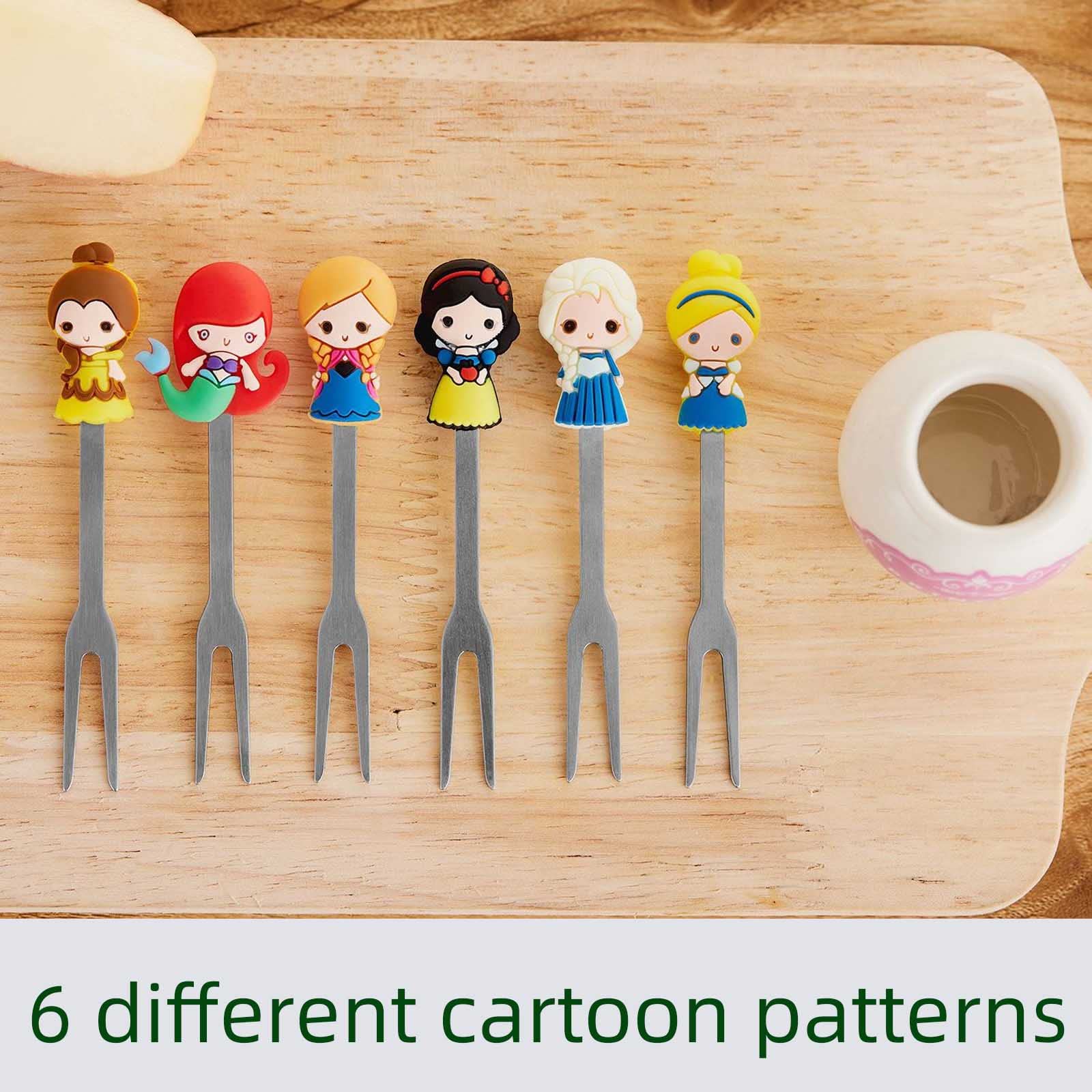 Fruit Fork, Cute Set Of 6 Fruit Forks With Holder Stainless Steel Food - View #9