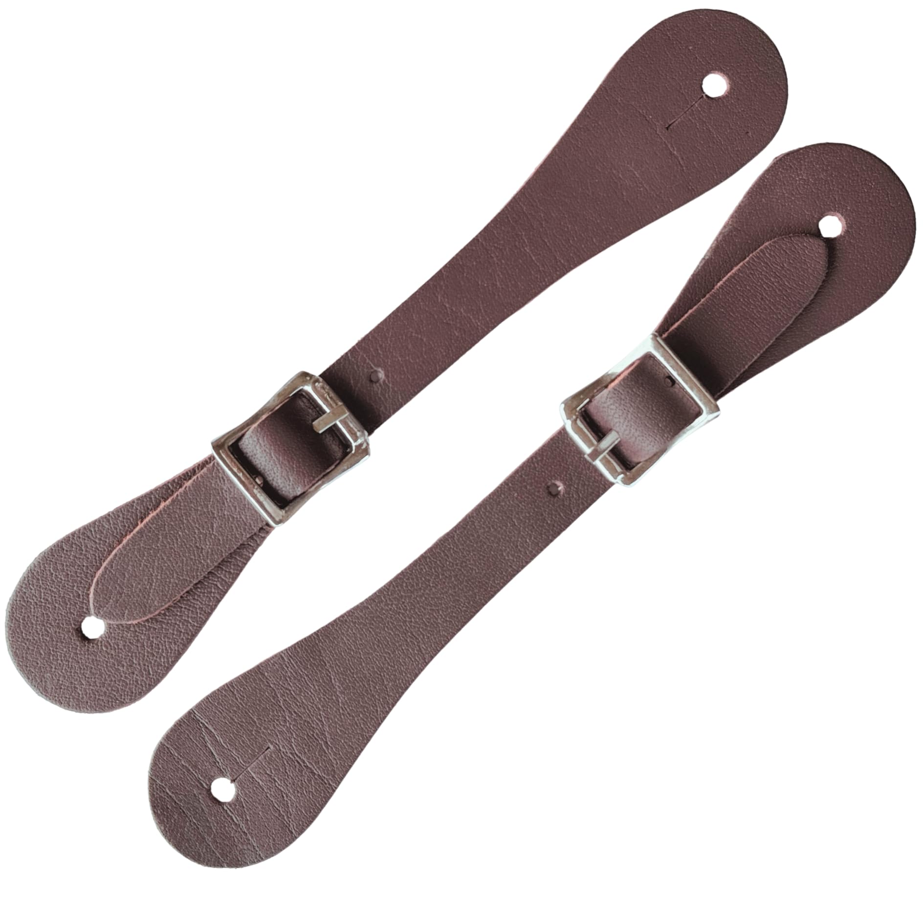 Set of 2 Handmade Leather Spur Straps – Western Horse Riding Gear for Cowboy, Men &amp; Women – Full Grain Leather Boot Accessories