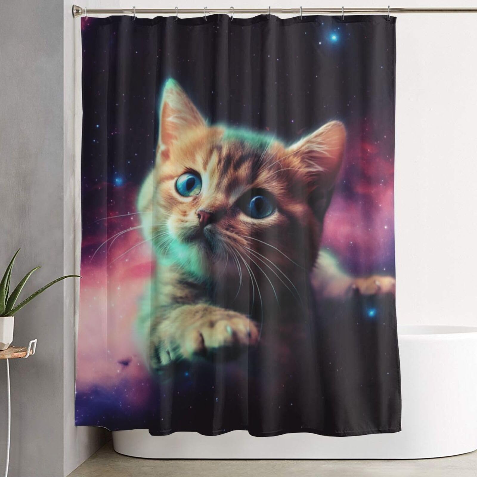 Rideau de douche épais anti-moisissure et imperméable avec 12 anneaux