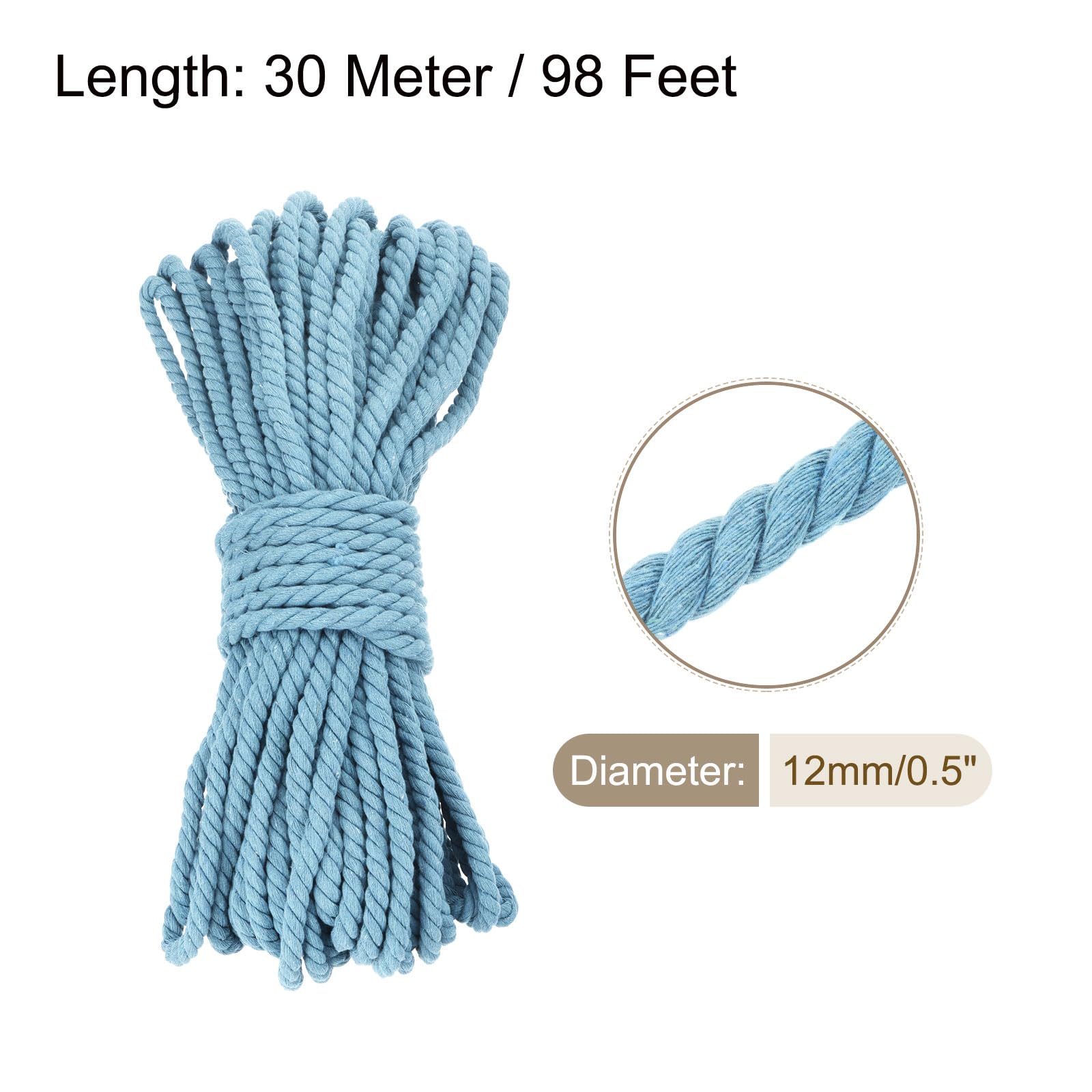 Rebower 0.5 Inch 98 Feet Macrame Cord - Image 2