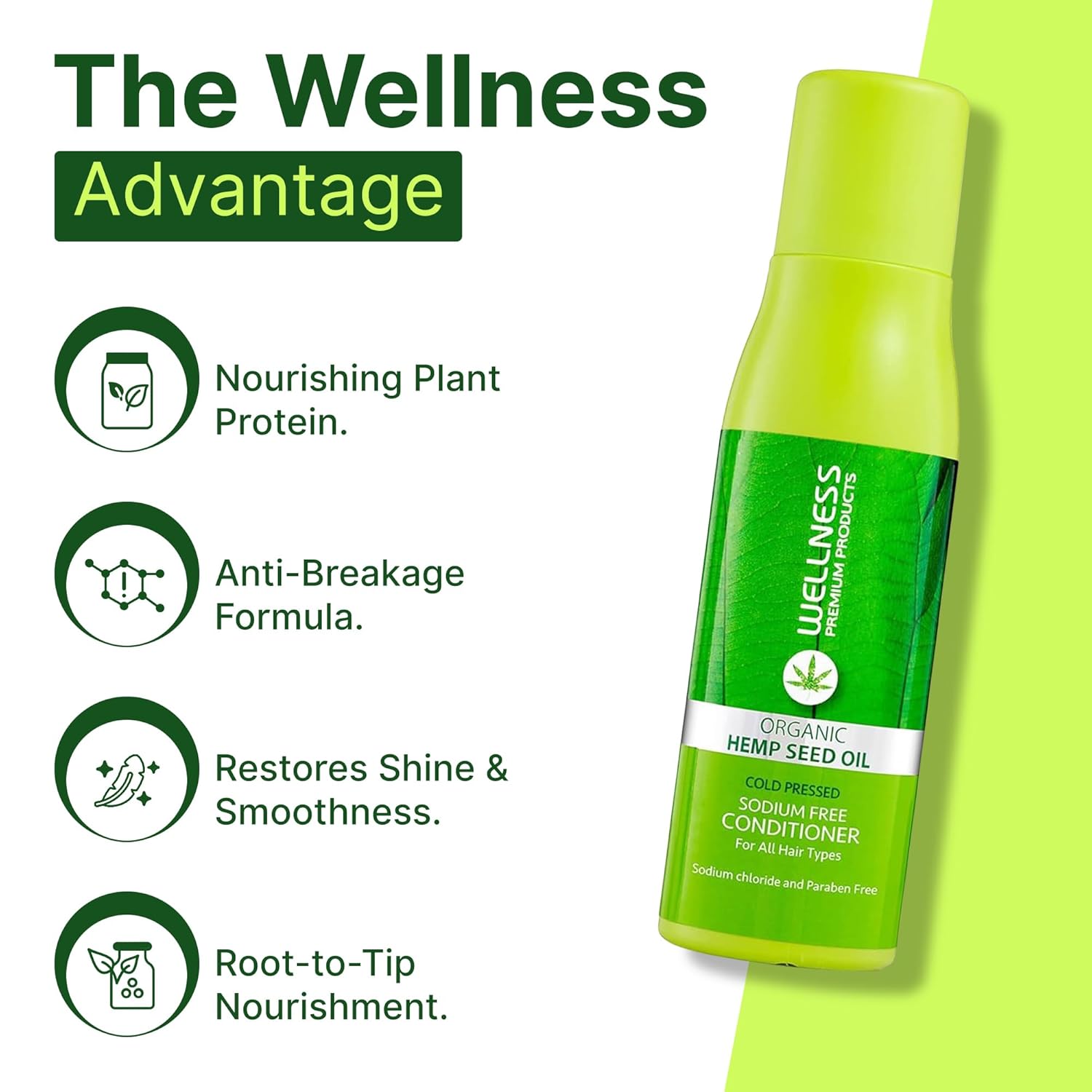 Wellness Premium Products - Intensive Conditioner - Organic Hemp Seed Oil (500ml/16.9oz) - Image 5