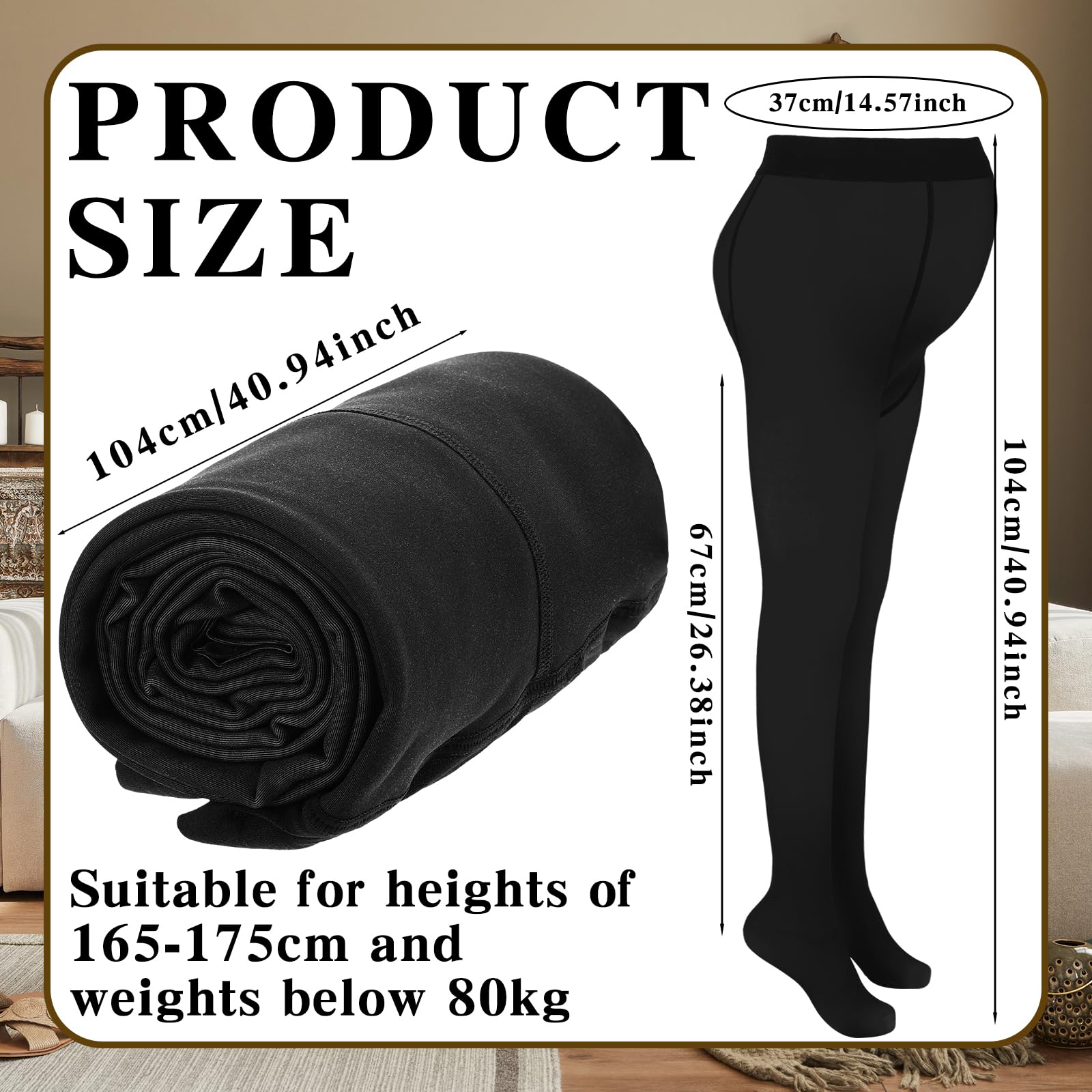 Bonuci Collant de grossesse doublé en polaire pour femme - Legging extensible opaque taille haute
