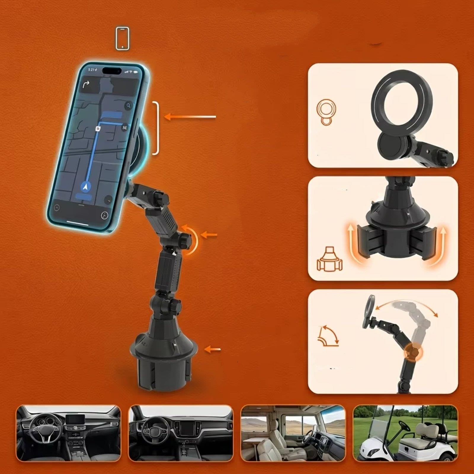 Supporto Telefono Auto Regolazione Universale Sul Cruscotto