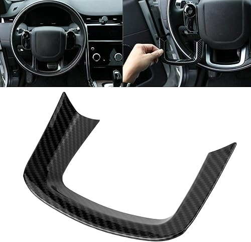 Miniatura 4 de Moldura en forma de U para volante en forma de U, repuesto de fibra de carbono ABS para Range Rover Sport 2014-2020, Range Rover Evoque 2020-