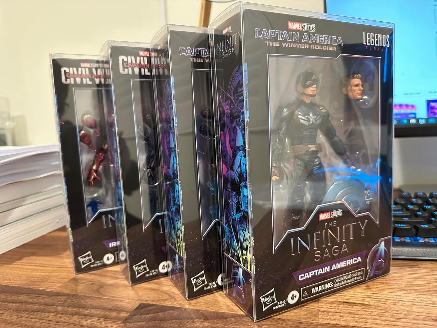 EVORETRO Action Figure Display Protective Case Box for GI Joe 6 inches Classified Series and Marvel Legends 6 inches Infinity Saga - 10-Pack - Stackable 0.40MM Thick, Clear PET Plastic Protector
